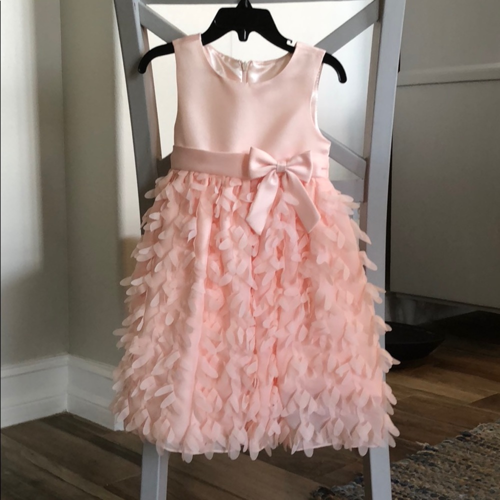 Couture Princess pink flutter girls dress